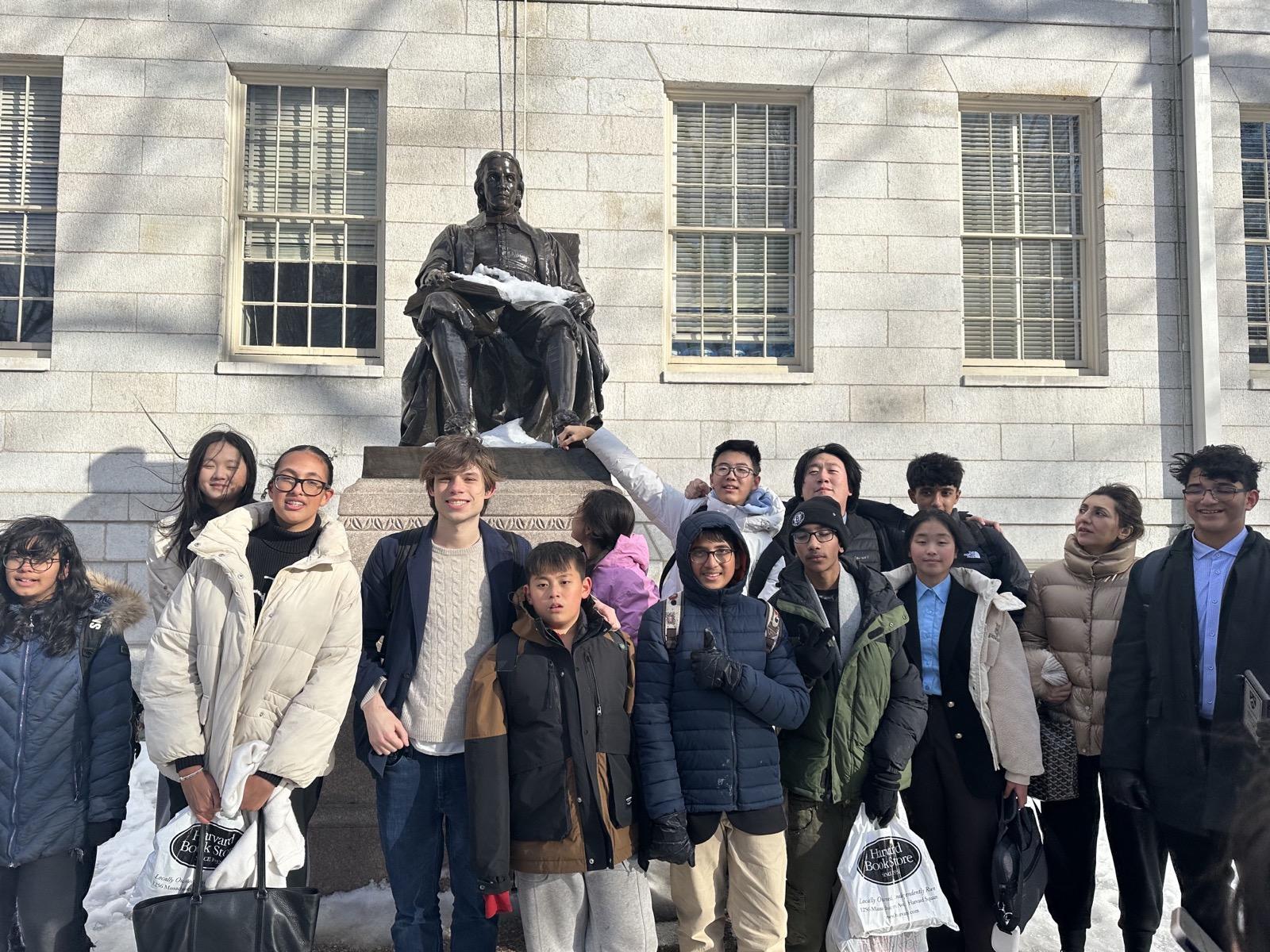 A squad of student debaters at the Harvard Invitational